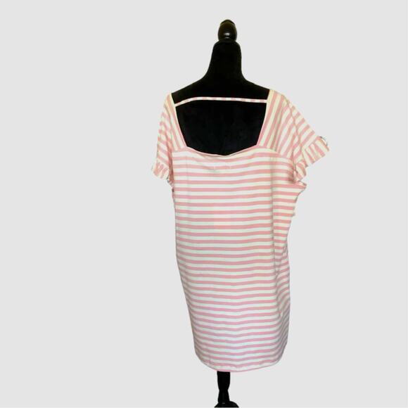 Dress Square Neck Midi Stripes by Free Assembly Women's Plus XXXL - Picture 2 of 3